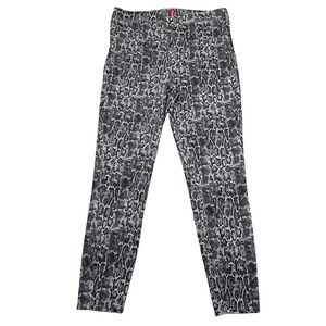 SPANX‎ Snakeskin Print Leggings XL Fits 31" Black Gray Patterned Boho Western